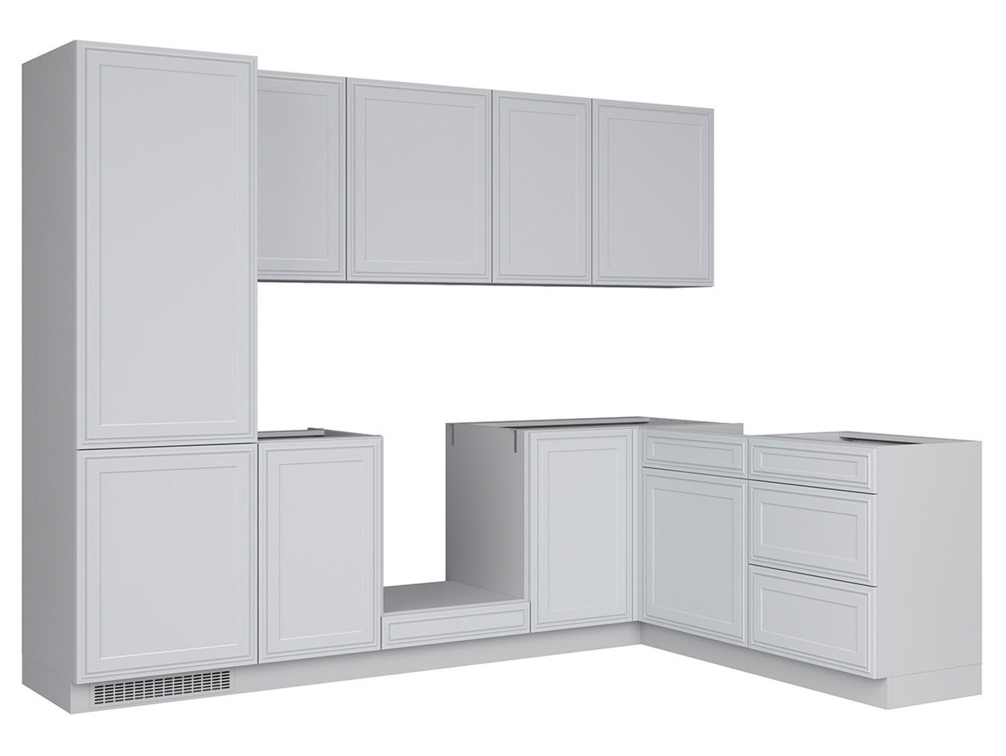 Kitchen set 180x270 cm VERDI grenola gray/light gray matte