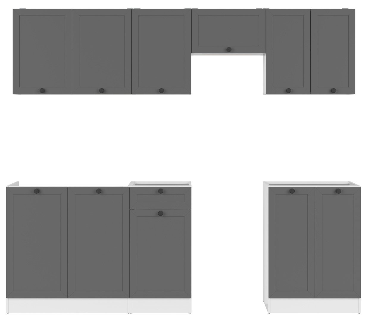 Kitchen set 230 cm JUNONA LINE white/graphite - Image 2