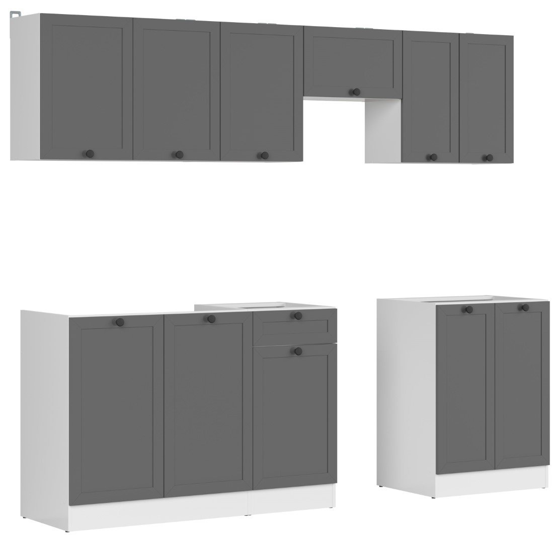 Kitchen set 230 cm JUNONA LINE white/graphite