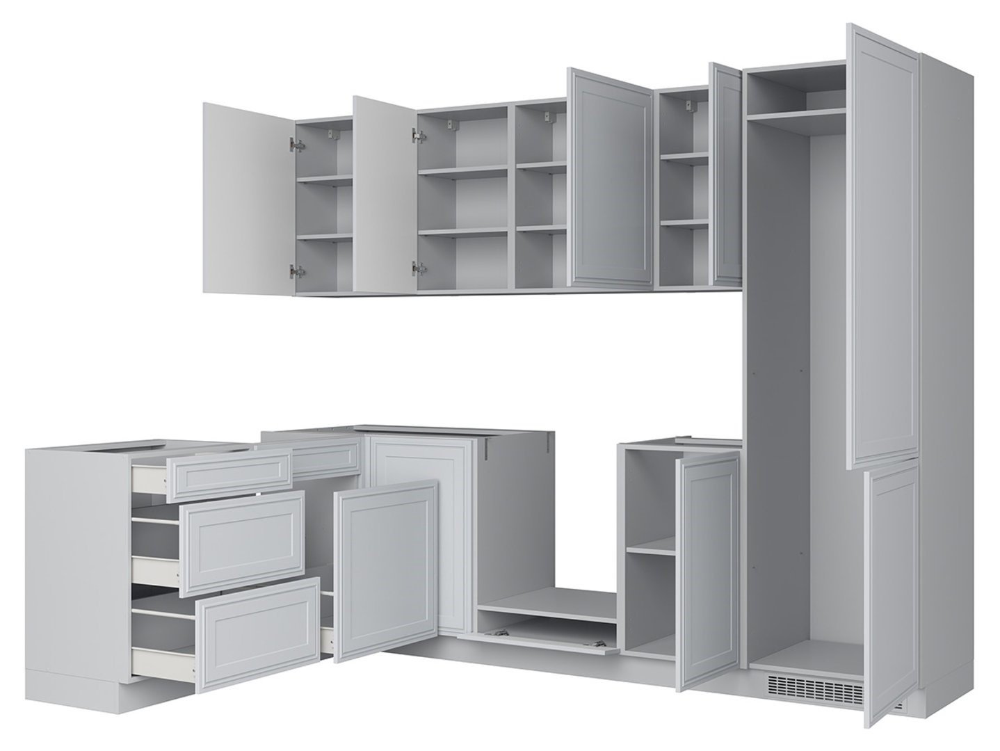 Kitchen set 270x180 cm VERDI grenola gray/light gray matte - Image 2