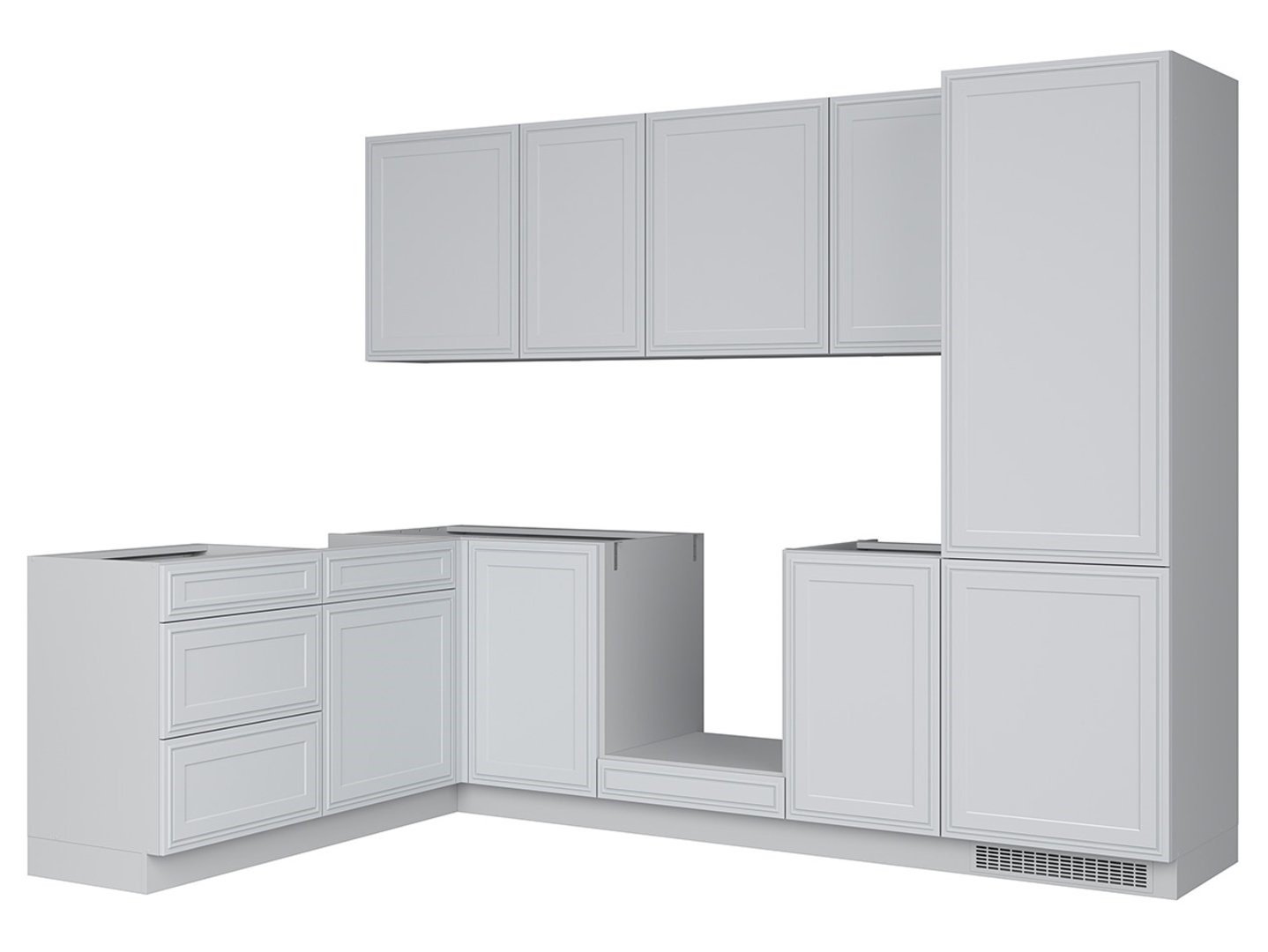 Kitchen set 270x180 cm VERDI grenola gray/light gray matte