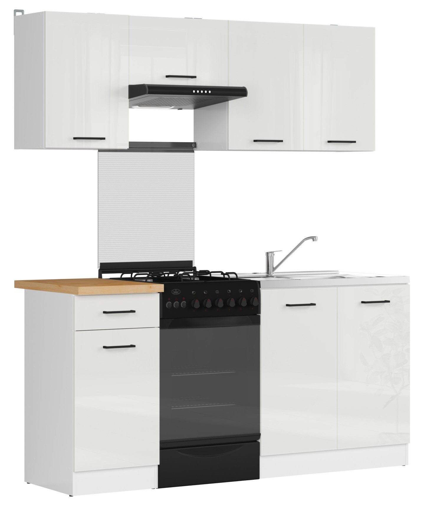 Kitchen set with countertop 170 cm JUNONA LINE white/chalk glossy color