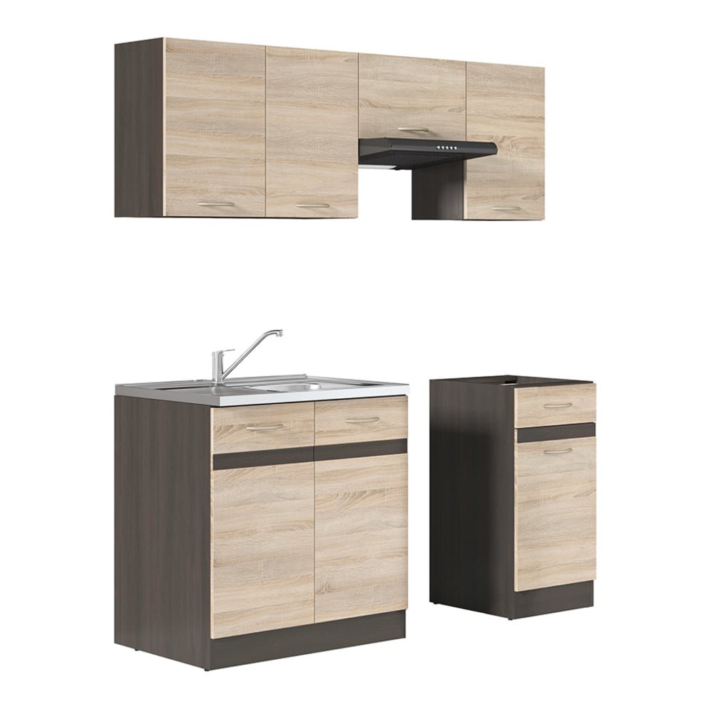 Kitchen set with countertop 170 cm JUNONA LINE wenge/sonoma oak