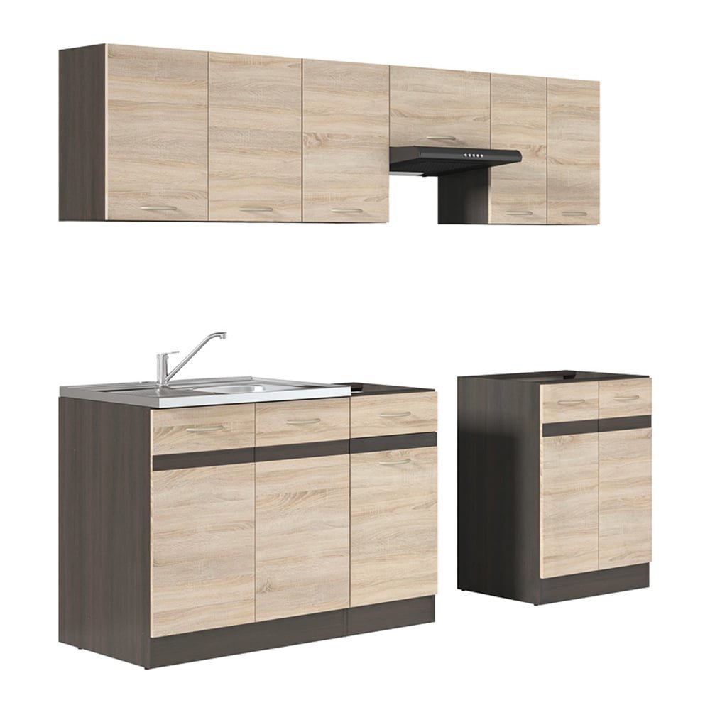 Kitchen set with countertop 230 cm JUNONA LINE wenge/sonoma oak