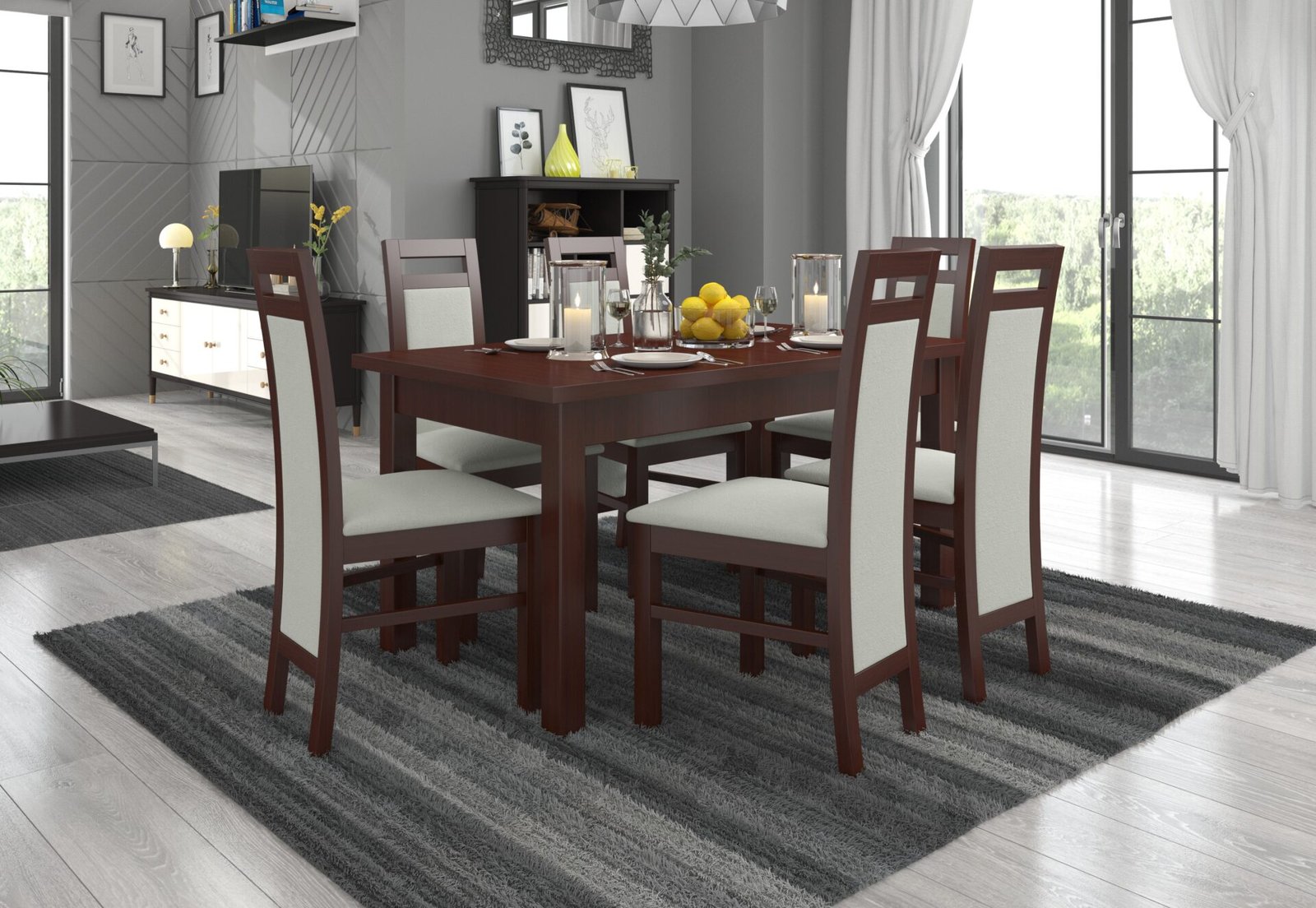 RODOS 14 Dark Walnut ADRK Table and Chair Set - Image 2