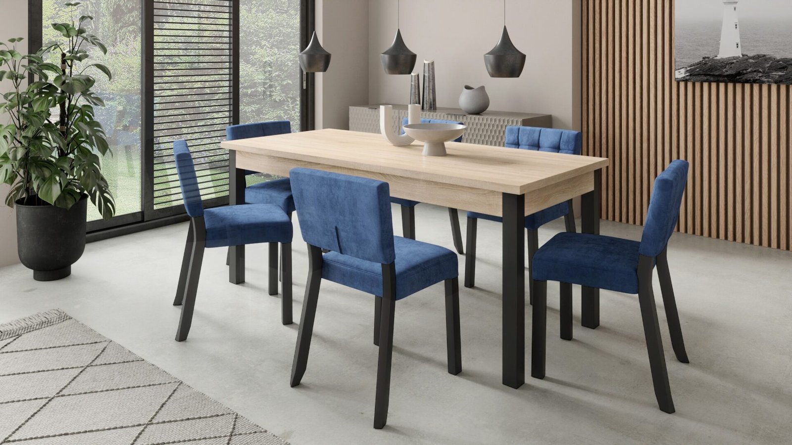 RODOS 80 black/Sonoma ADRK table and chair set - Image 2