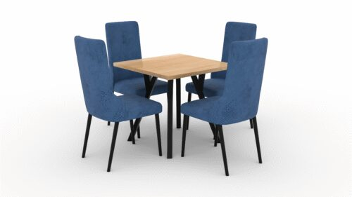RODOS 83 Craft gold/black ADRK table and chair set