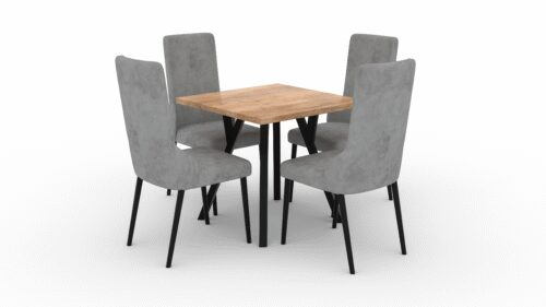 RODOS 83 Lefkas/Black ADRK table and chair set