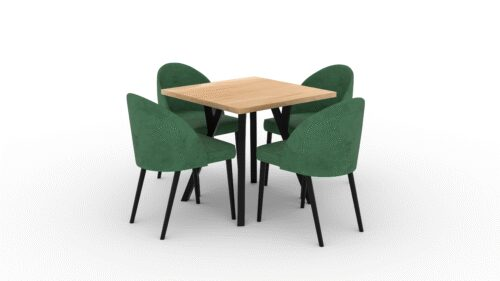 RODOS 84 Craft gold/black ADRK table and chair set