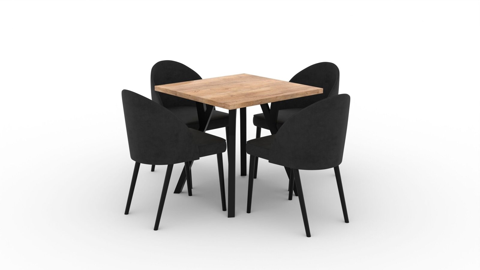 RODOS 84 Lefkas/black ADRK table and chair set