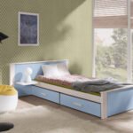 ALDO PLUS bed with drawers and shelf 90x190 cm