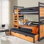 SAMBOR III triple bunk bed with drawers 90x190 cm