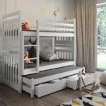 SAMBOR III triple bunk bed with drawers 80x181 cm