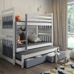 SAMBOR III triple bunk bed with drawers 90x200 cm