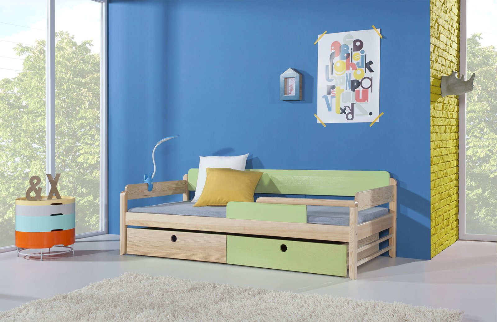 NATU I youth folding bed for 1–2 persons 90x200 cm