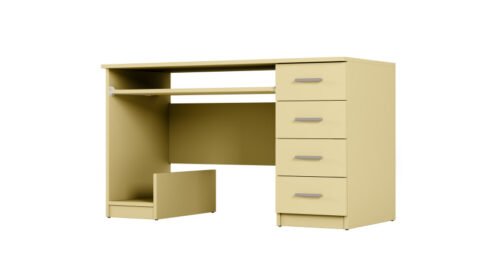 Youth desk with drawers and computer shelf 130×60 cm Wanilia – MILA