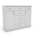 Large chest of drawers with drawers and cabinets, 140 cm, Biel – SILVA