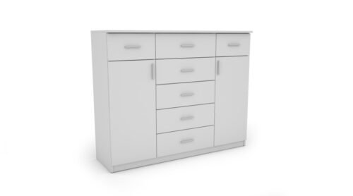 Large chest of drawers with drawers and cabinets, 140 cm, Biel – SILVA
