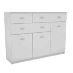 Large living room chest of drawers with cabinets and many drawers, 150 cm, Biel – GRANDE