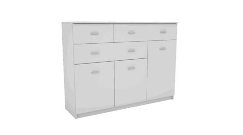 Large living room chest of drawers with cabinets and many drawers, 150 cm, Biel – GRANDE