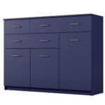 Large living room chest of drawers with cabinets and many drawers 150 cm Cobalt – GRANDE
