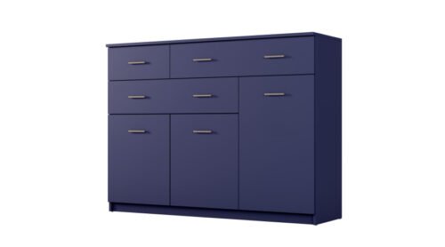 Large living room chest of drawers with cabinets and many drawers 150 cm Cobalt – GRANDE