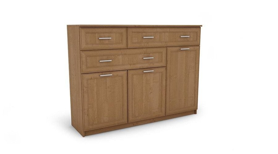 Large living room chest of drawers with cabinets and many drawers, 150 cm, Alder – GRANDE