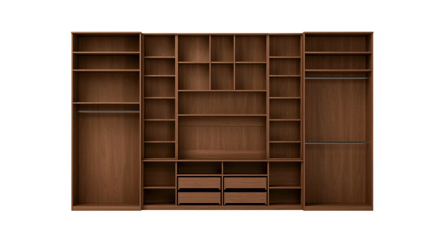 Large wall cabinet with spacious cabinets and display cases 390 × 232 cm Wiśnia Porto – SAWA - Image 4