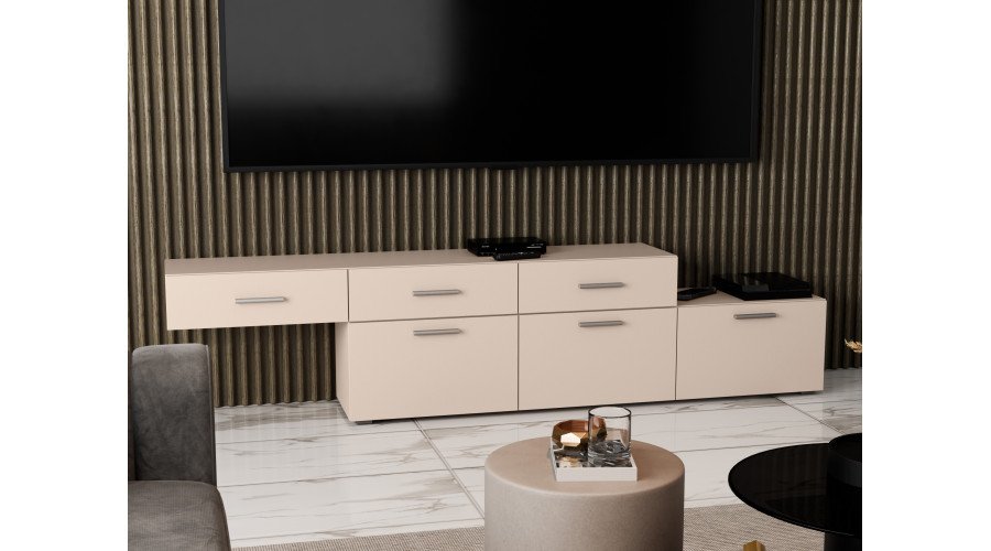Freestanding or wall-mounted modular chest of drawers 180–240 cm Piasek Pustyni – MULTI SMART - Image 3