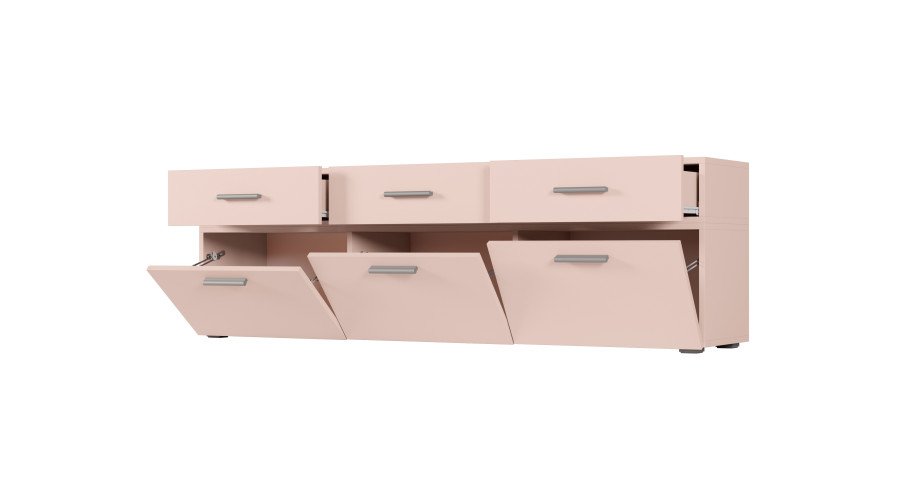 Freestanding or wall-mounted modular chest of drawers 180–240 cm Pink – MULTI SMART - Image 7
