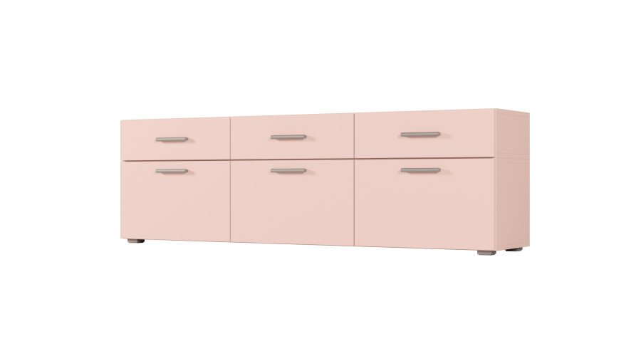 Freestanding or wall-mounted modular chest of drawers 180–240 cm Pink – MULTI SMART