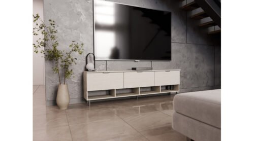 TV cabinet for the living room, for a 200 cm TV, hanging or freestanding