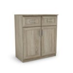 Chest of drawers with doors and drawers, 80 cm, Sonoma Jasna – OPTIMA