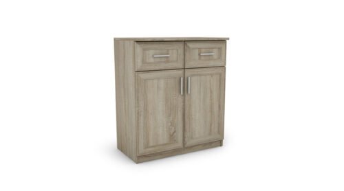 Chest of drawers with doors and drawers, 80 cm, Sonoma Jasna – OPTIMA