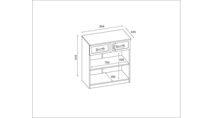 Chest of drawers with doors and drawers, 80 cm, Bottle Green – OPTIMA - Image 3