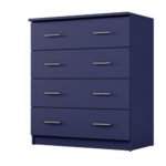 Compact chest of drawers with 4 drawers, 80 cm, Cobalt – NANO