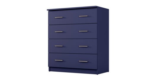 Compact chest of drawers with 4 drawers, 80 cm, Cobalt – NANO