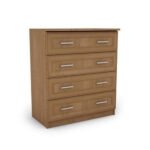 Compact chest of drawers with 4 drawers, 80 cm, Alder – NANO