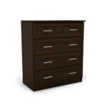 Compact chest of drawers with 4 drawers, 80 cm, Sonoma Dark – NANO