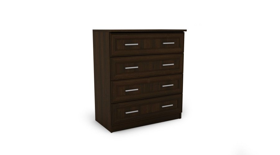 Compact chest of drawers with 4 drawers, 80 cm, Sonoma Dark – NANO