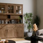 Chest of drawers 120 cm, cabinets, shelves, drawers, glaze, oak, pine, white, Sonoma