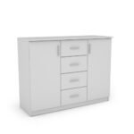 Small chest of drawers with drawers and cabinets, 120 cm, Biel – KINGA