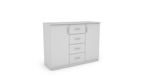 Small chest of drawers with drawers and cabinets, 120 cm, Biel – KINGA