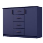 Small chest of drawers with drawers and cabinets, 120 cm, Cobalt – KINGA