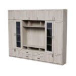 TV cabinet with glass display cabinets 303 × 240 cm Sonoma Jasna – VERO