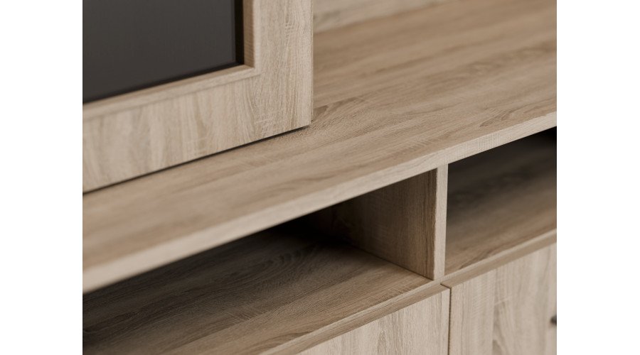 Wall cabinet with large wardrobe and column 270×200 cm Sonoma Jasna – BOSMAN - Image 4