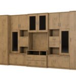Very spacious TV wall cabinet with wardrobe 405 × 210 cm, Dab Lancelot – LENA