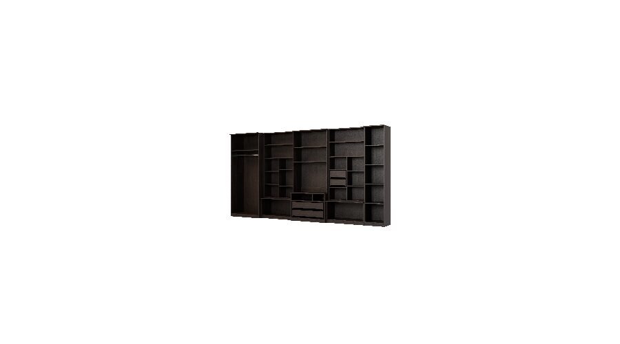 Very spacious TV wall cabinet with wardrobe 405 × 210 cm, Sonoma Dark / Halifax Stain – LENA - Image 3