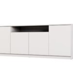 Modern chest of drawers with TipOn system 200 × 44 cm "Snow White" - Luna