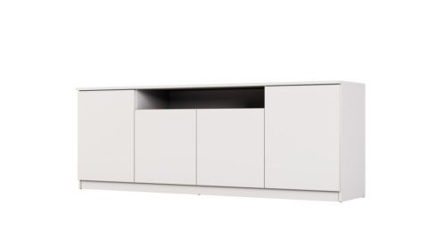 Modern chest of drawers with TipOn system 200 × 44 cm “Snow White” – Luna